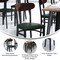 Emma and Oliver Yara Industrial Dining Chair with Rolled Steel Frame and Solid Wood Seat - 500 lbs. Static Weight Capacity